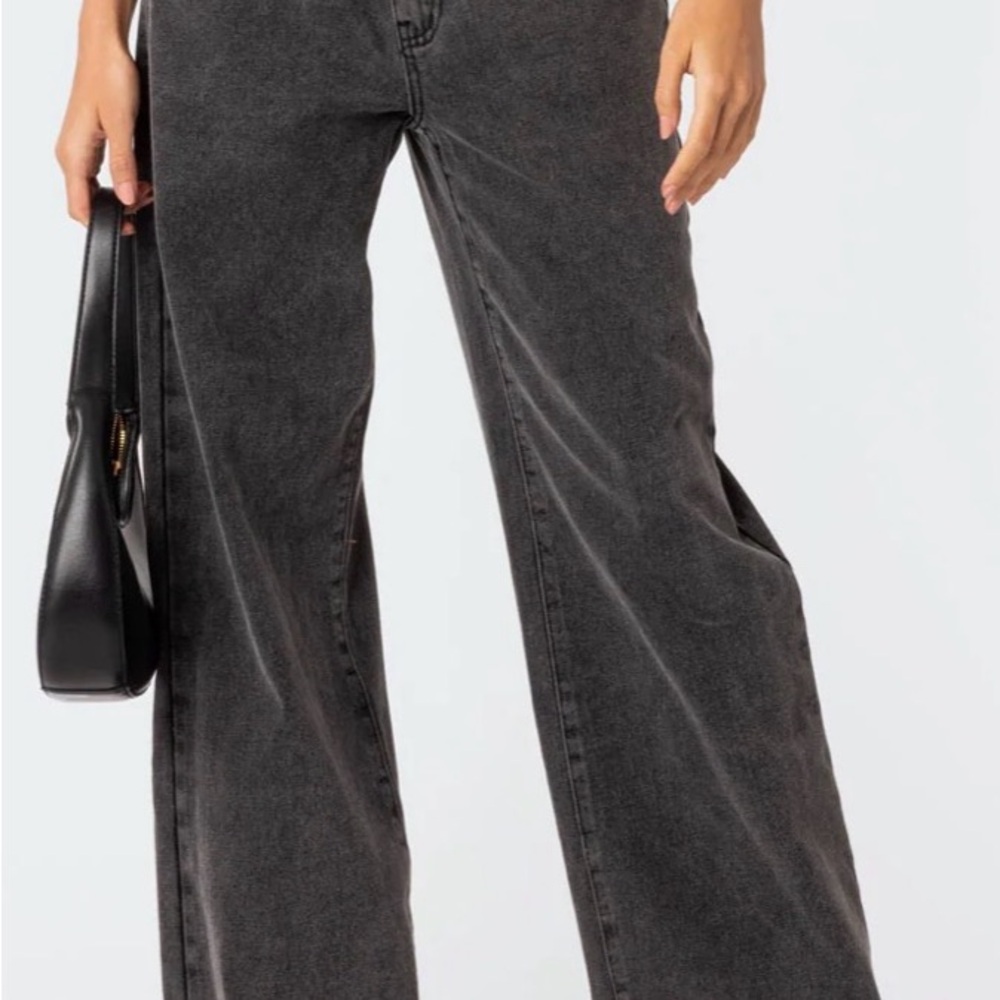 Edikted Charcoal Flare Jeans
